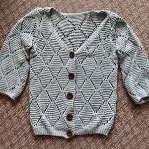 Mint Green Knit Cardigan